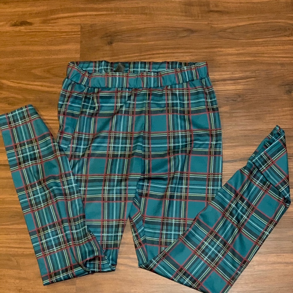 Shein Plaid Legging Pants